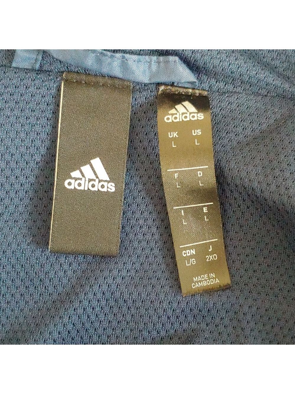 Adidas Men's Lightweight Windbreaker, Navy-Large - Picture 8 of 14